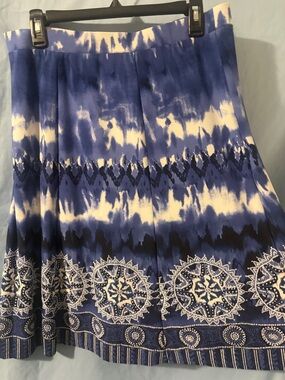 Sami & Jo Blue and White Printed Circle Skirt